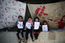 How the most vulnerable children in the Gaza Strip use art and drawing to express themselves? 